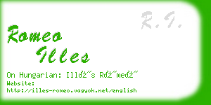 romeo illes business card